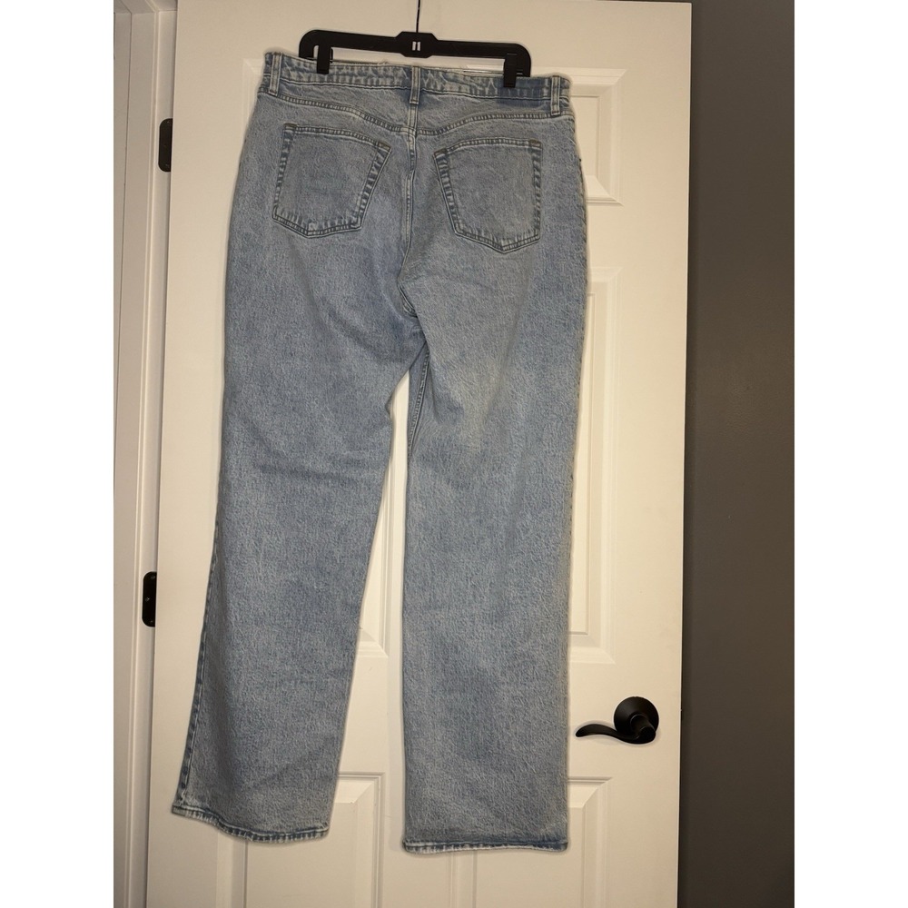 Abercrombie And Fitch The 90's Relaxed Jean High Rise Curve Love 33/16L Light W - Picture 2 of 2